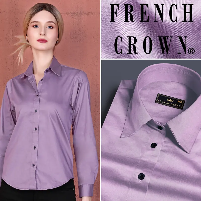 Plum Purple Premium Cotton Shirt 1