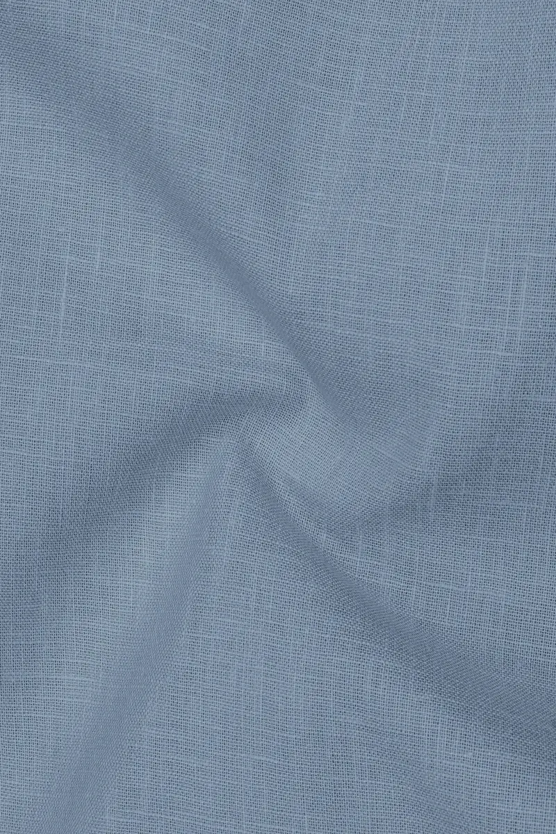 Poise-Waterloo Blue Luxurious Linen Dress Shirt 3