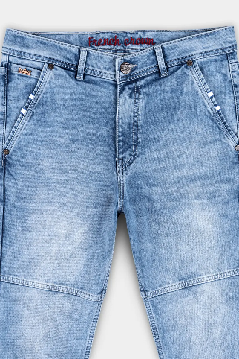Polo Blue Whiskering Wash Stretchable Denim 4
