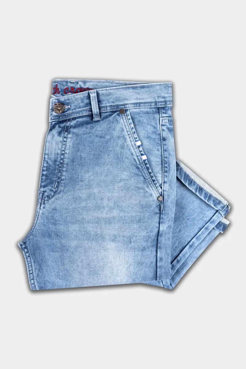 Polo Blue Whiskering Wash Stretchable Denim 5