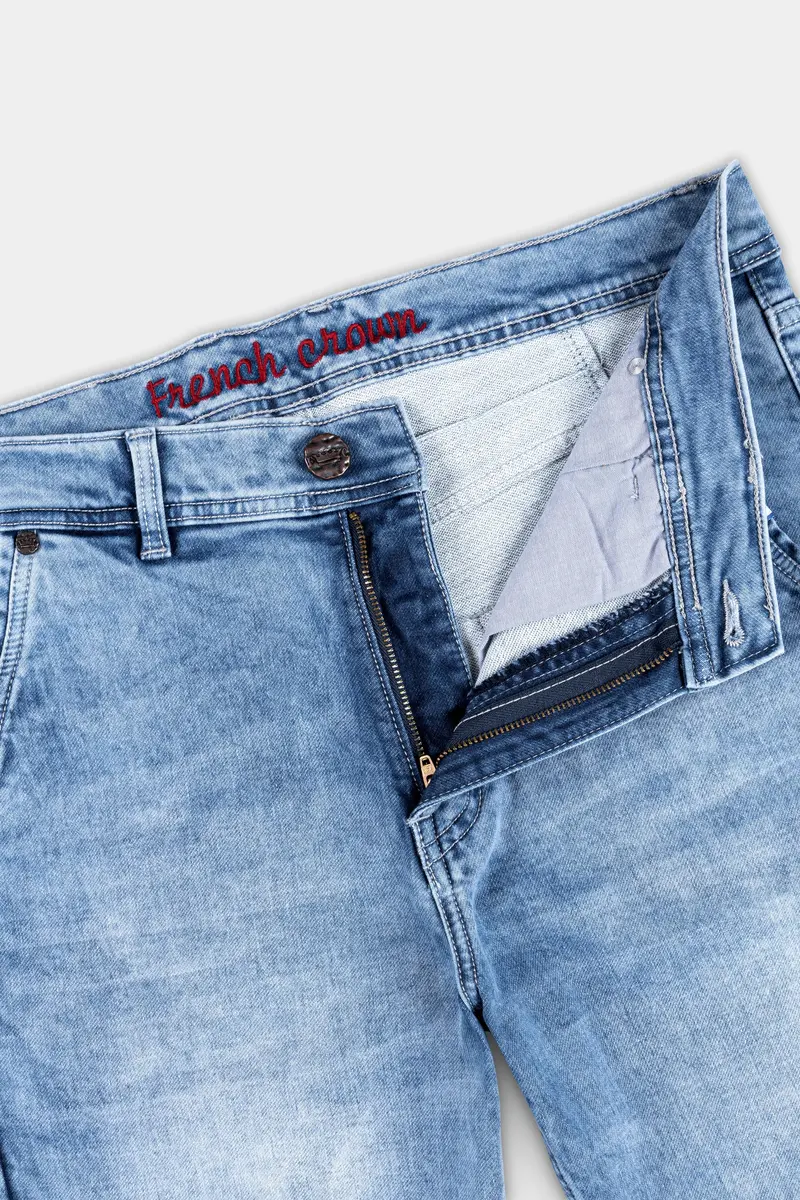 Polo Blue Whiskering Wash Stretchable Denim 6