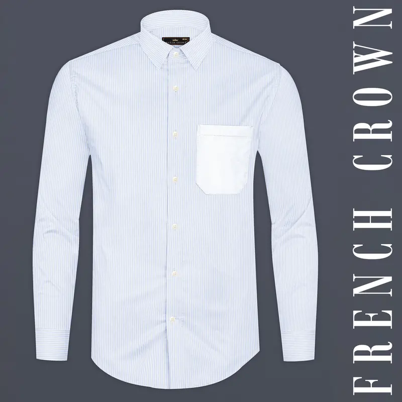 Porcelain Striped Royal Oxford 1