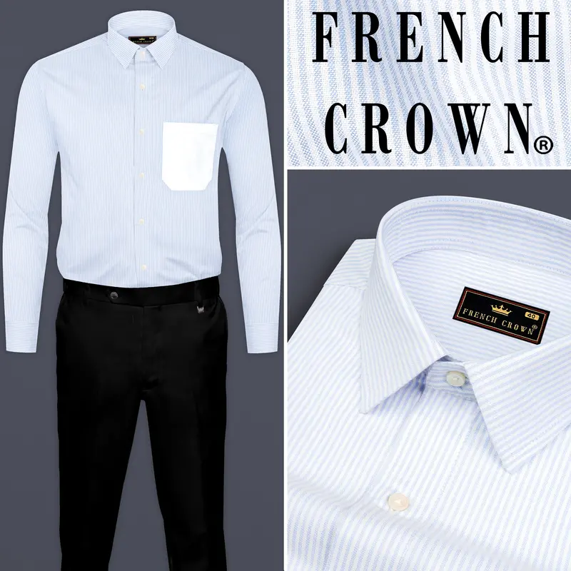 Porcelain Striped Royal Oxford 8
