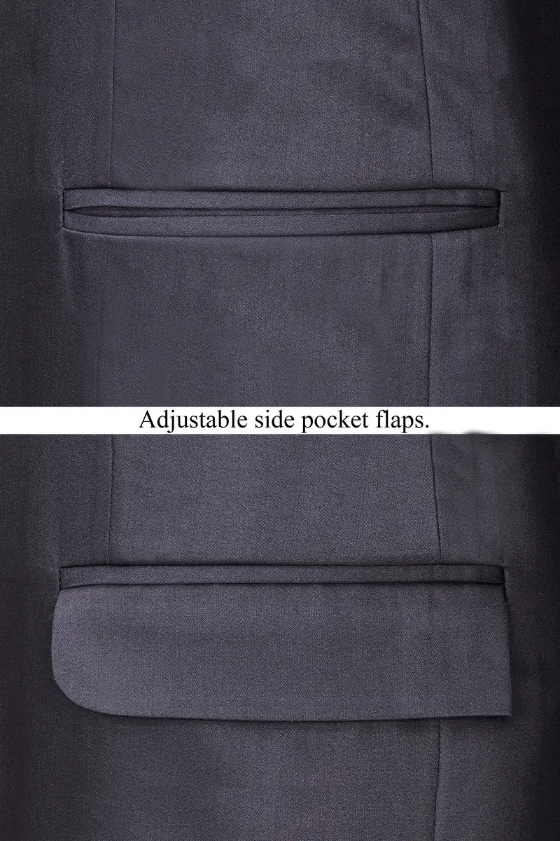 Porpoise Gray Subtle Sheen Bandhgala Suit 6