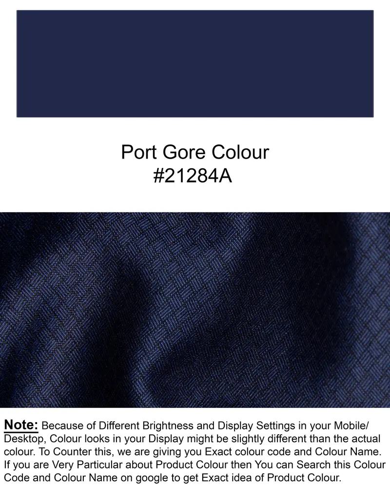 Port Gore Blue Subtle Textured Woolrich Waistcoat 8