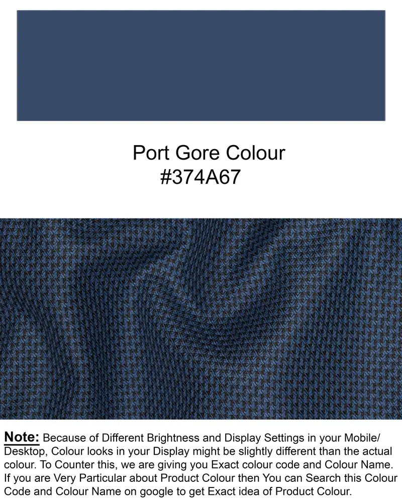 Port Gore Blue Wool Rich Pant 7