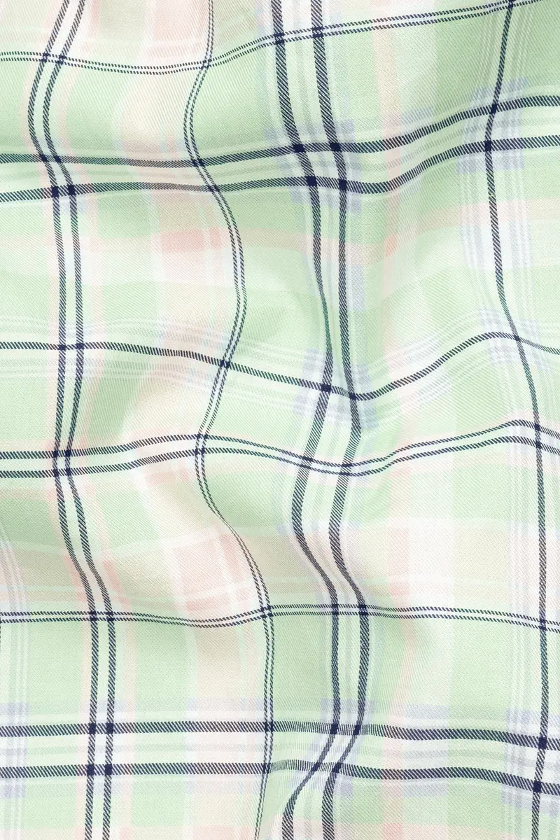 Powder Ash With Bridesmaid Plaid Twill Premium Cotton Shirt 2
