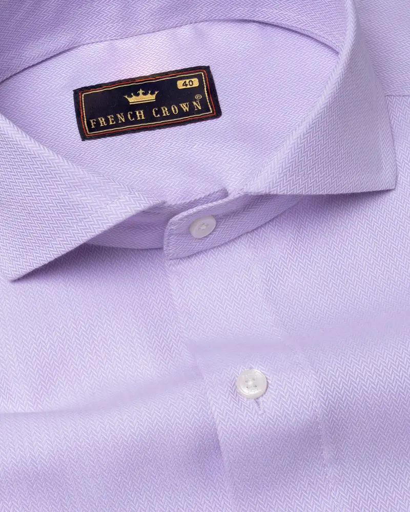 Prelude Blue Herringbone Premium Cotton Shirt 2