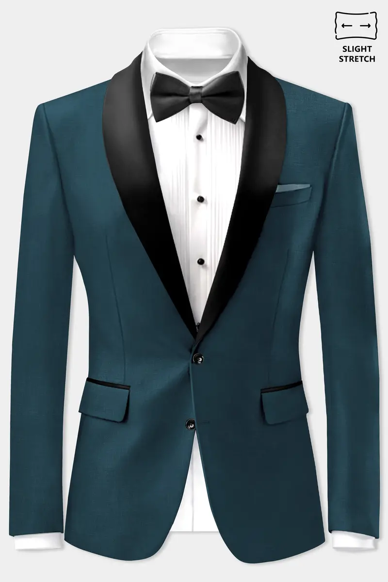 Prestige-Dianne Green Solid Wool Rich Tuxedo Slight Stretch Suit 10
