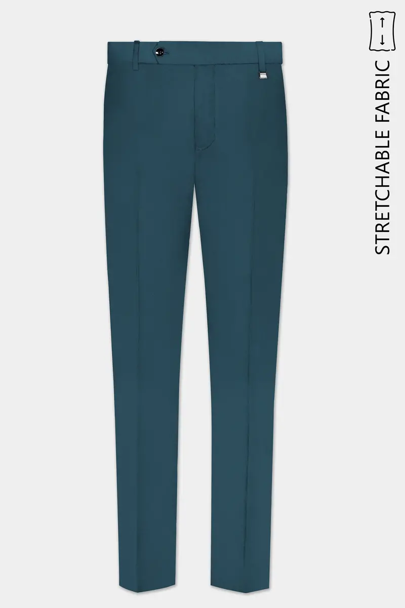 Prestige-Dianne Green Solid Wool Rich Tuxedo Slight Stretch Suit 13