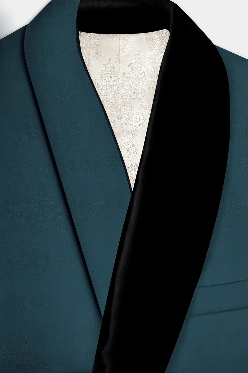 Prestige-Dianne Green Solid Wool Rich Tuxedo Slight Stretch Suit 6