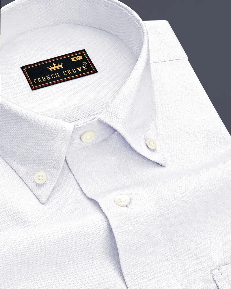 Prim Dobby Textured Premium Giza Cotton Shirt 1
