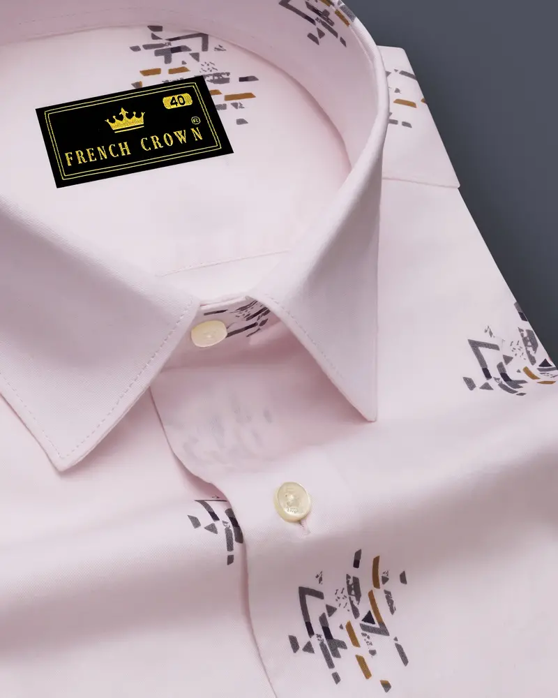 Prim Pink Printed Super Soft Premium Cotton Shirt 1