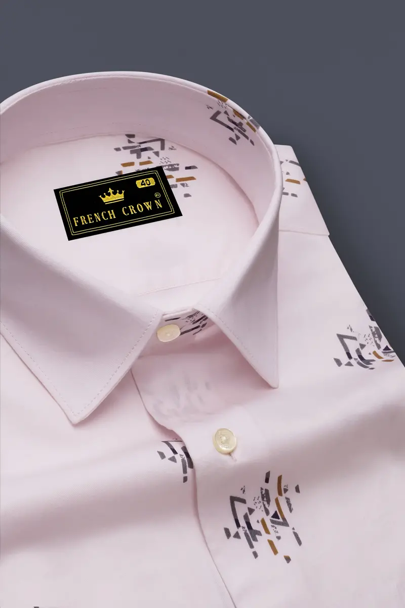 Prim Pink Printed Super Soft Premium Cotton Shirt 2