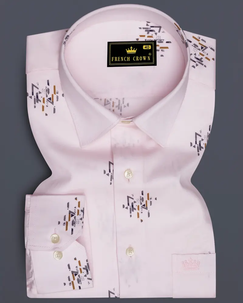 Prim Pink Printed Super Soft Premium Cotton Shirt 6