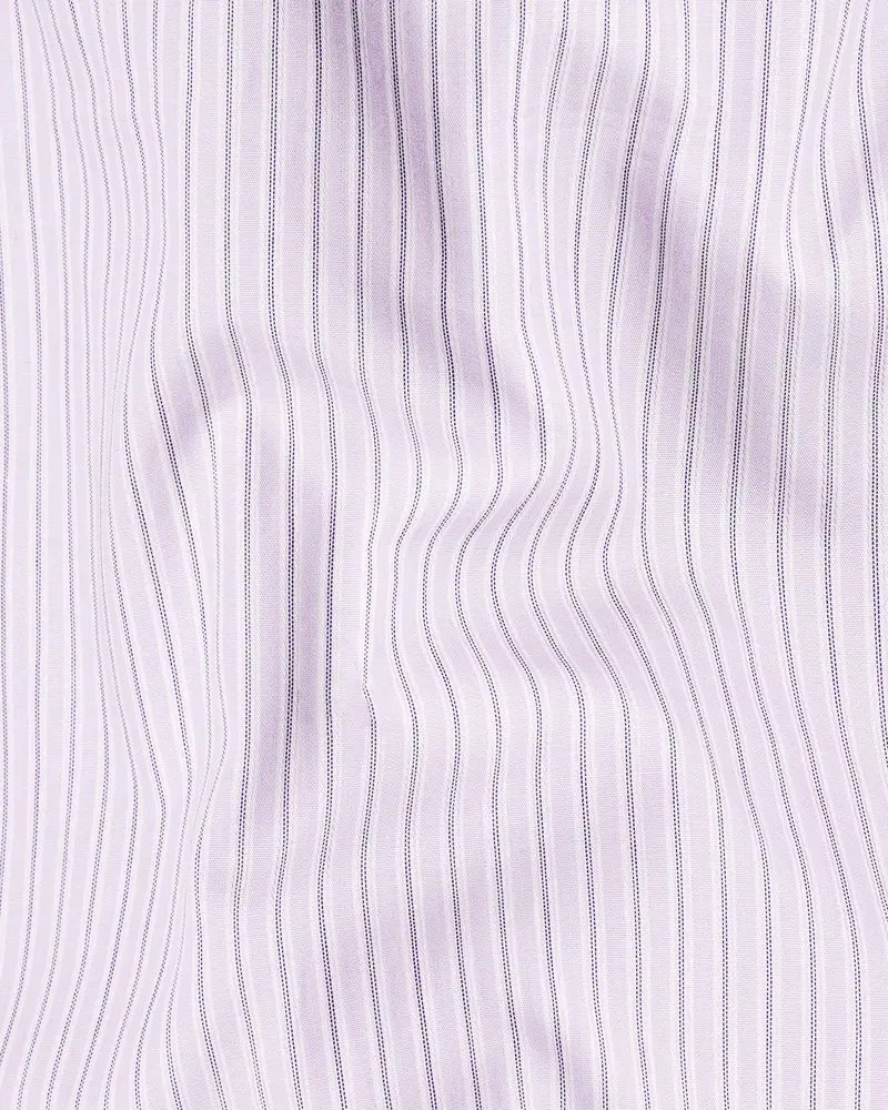 Prim Purple With Ebony Black Striped Premium Cotton Shirt 2