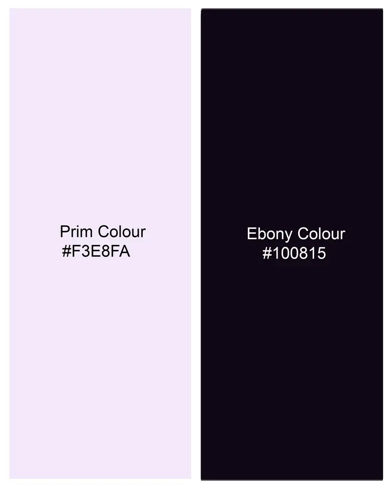 Prim Purple With Ebony Black Striped Premium Cotton Shirt 8