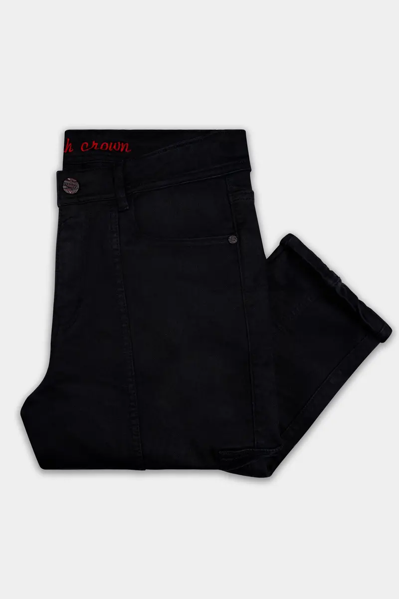 Prowla-Jaguar Black Clean Look Stretchable Cargo Denim 5