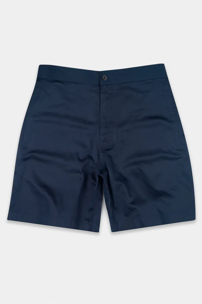 Prussian Blue Subtle Sheen Super Soft Premium Cotton Shorts 2