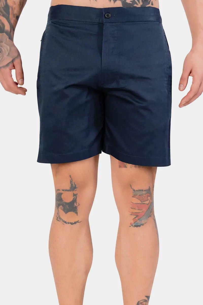 Prussian Blue Subtle Sheen Super Soft Premium Cotton Shorts 7