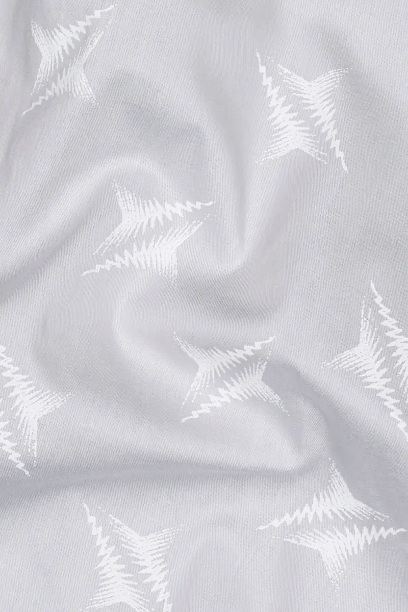 Pumice Gray And White Premium Cotton Shirt 3
