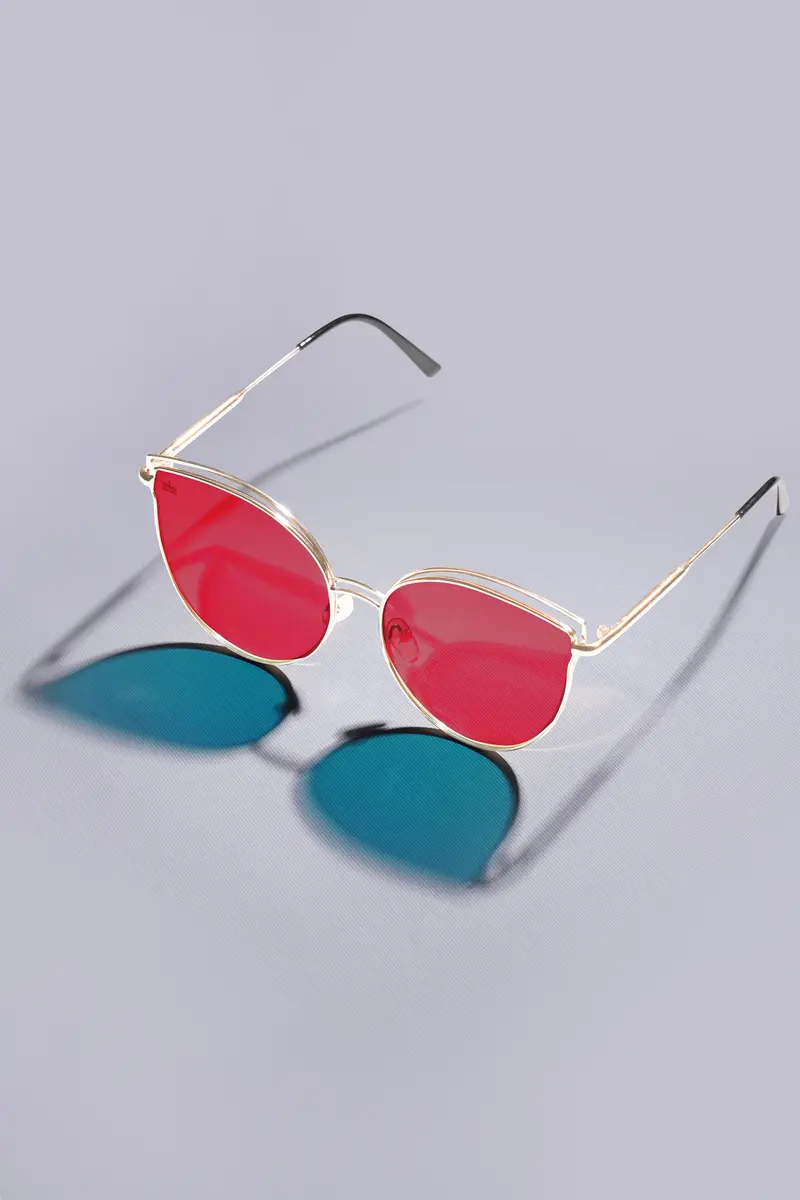 Punch Pink French Crown Cat Eye Women’S Sunglasses 2