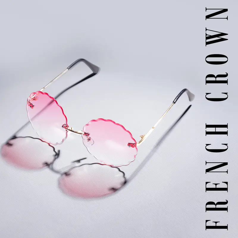 Punch Pink French Crown Round-Shaped Women’S Sunglasses 1