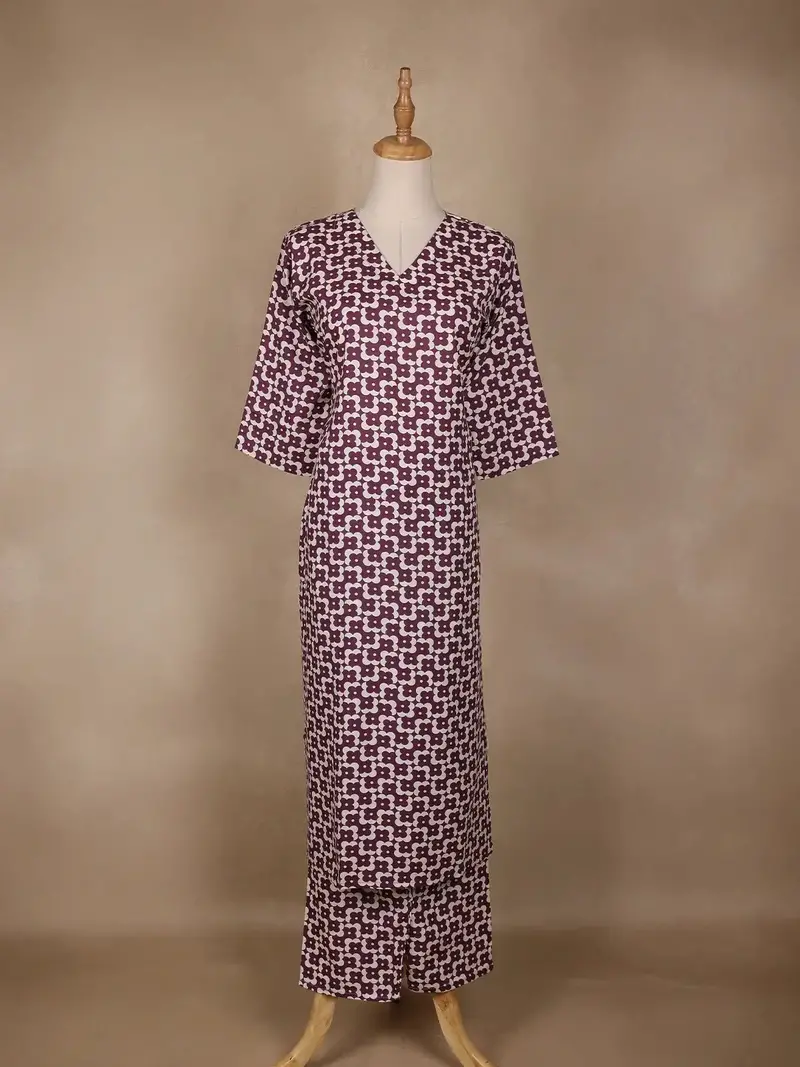 Purple Floral Designed Cotton Salwar Suit 1