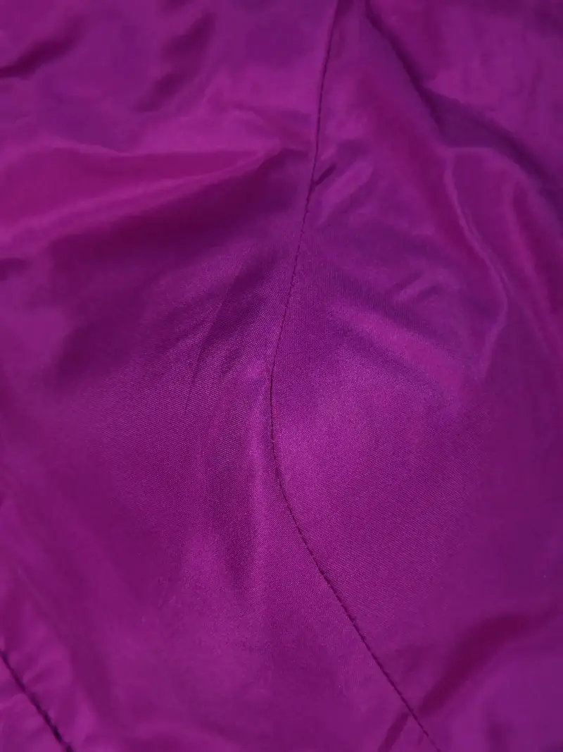 Purple Solid Design Silk Readymade Blouse 2