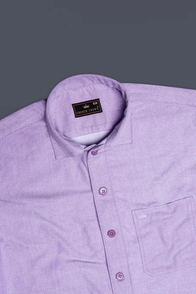 Purzel-Waterloo Purple Heavyweight Flannel Cotton Designer Casual Shirt 6