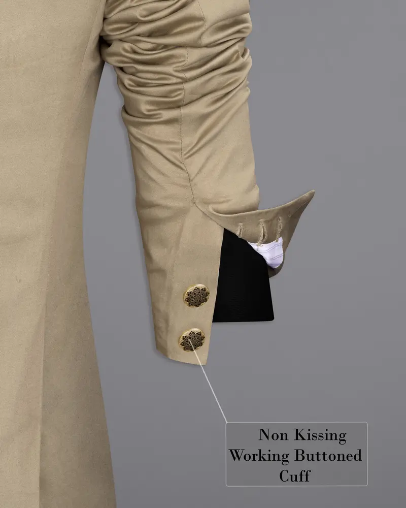 Quicksand Brown Bandhgala Premium Cotton Stretchable Traveler Blazer 9