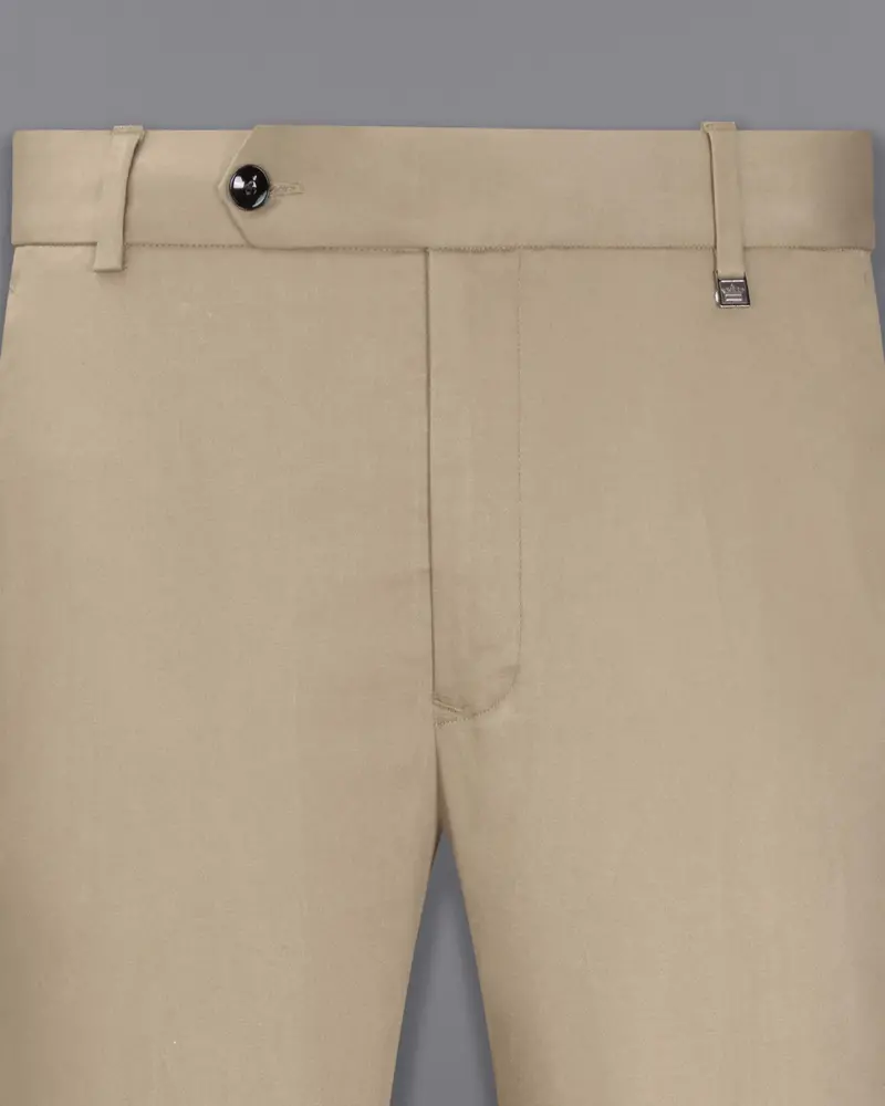 Quicksand Brown Stretchable Double Breasted Premium Cotton Traveler Suit 12