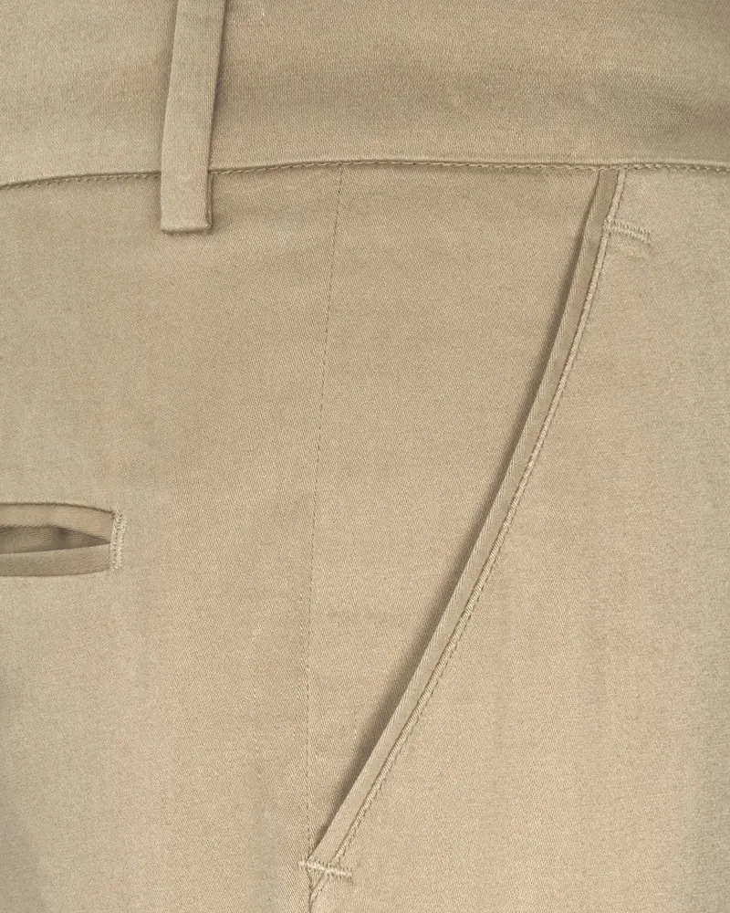 Quicksand Brown Stretchable Double Breasted Premium Cotton Traveler Suit 15