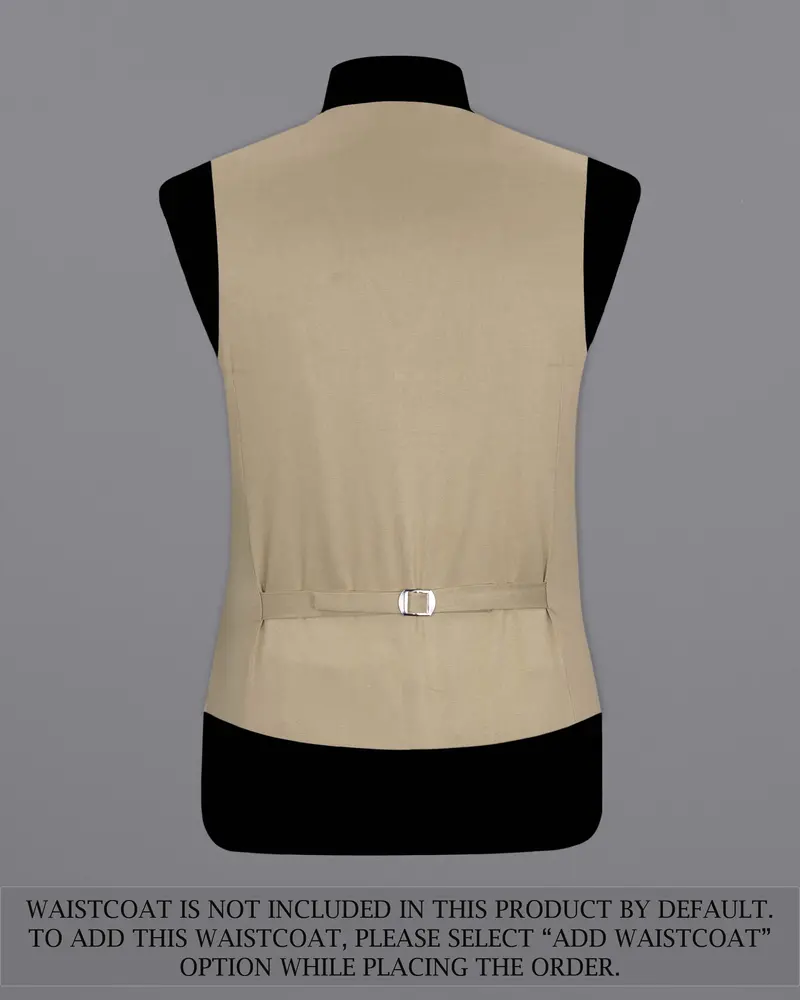 Quicksand Brown Stretchable Double Breasted Premium Cotton Traveler Suit 17