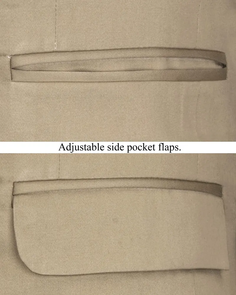 Quicksand Brown Stretchable Premium Cotton Traveler Blazer 5