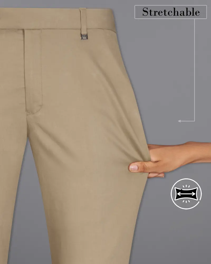 Quicksand Brown Stretchable Premium Cotton Traveler Pant 2