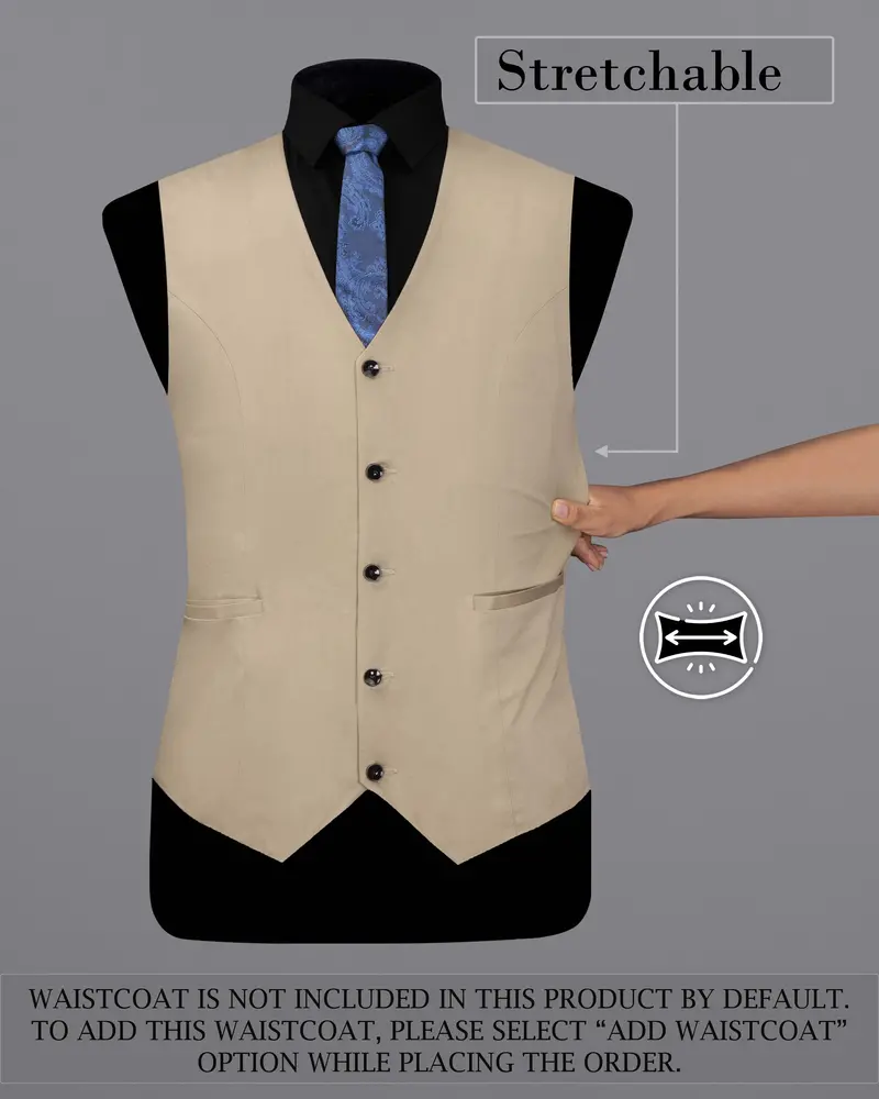 Quicksand Brown Stretchable Premium Cotton Traveler Suit 16