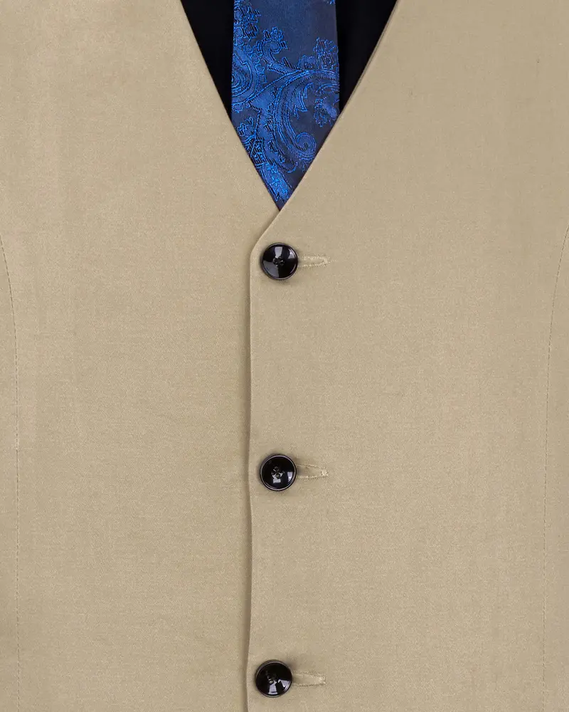 Quicksand Brown Stretchable Premium Cotton Traveler Suit 19