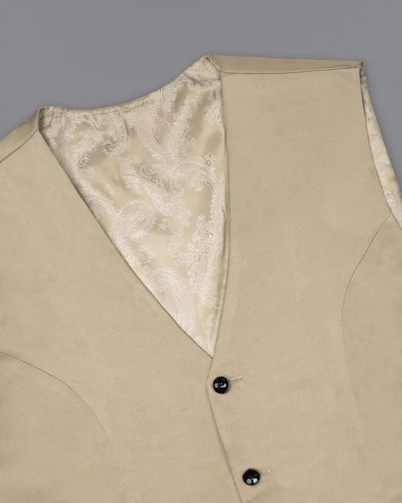 Quicksand Brown Stretchable Premium Cotton Traveler Waistcoat 4