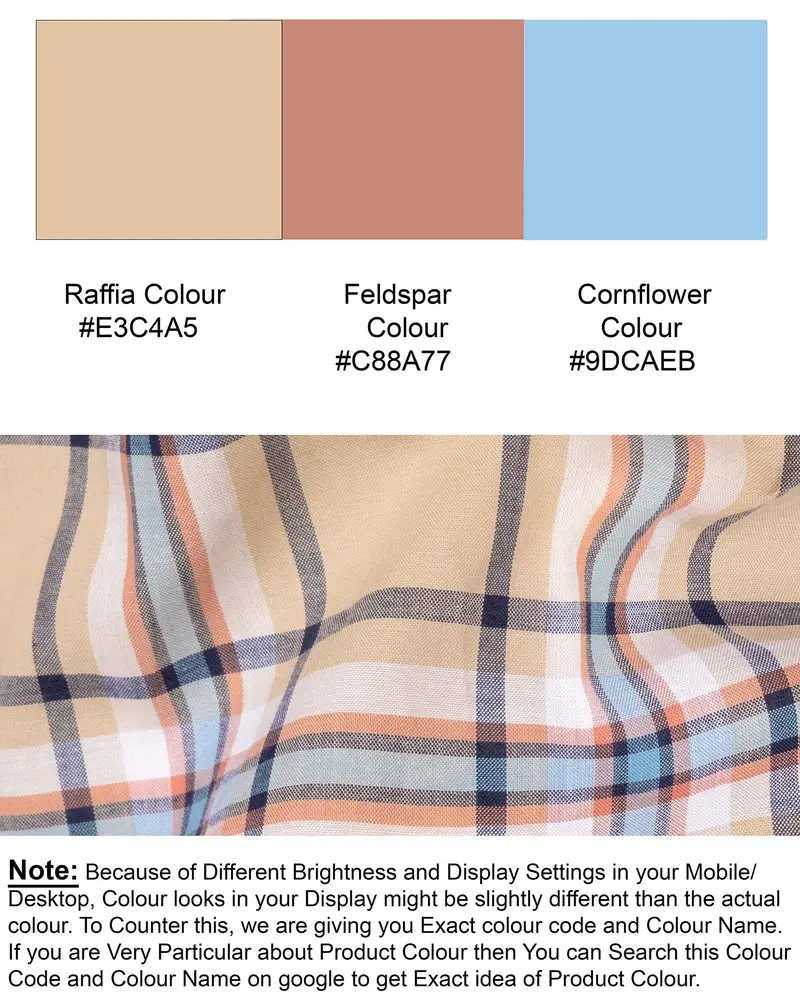 Raffia Brown Plaid Premium Cotton Shirt 8