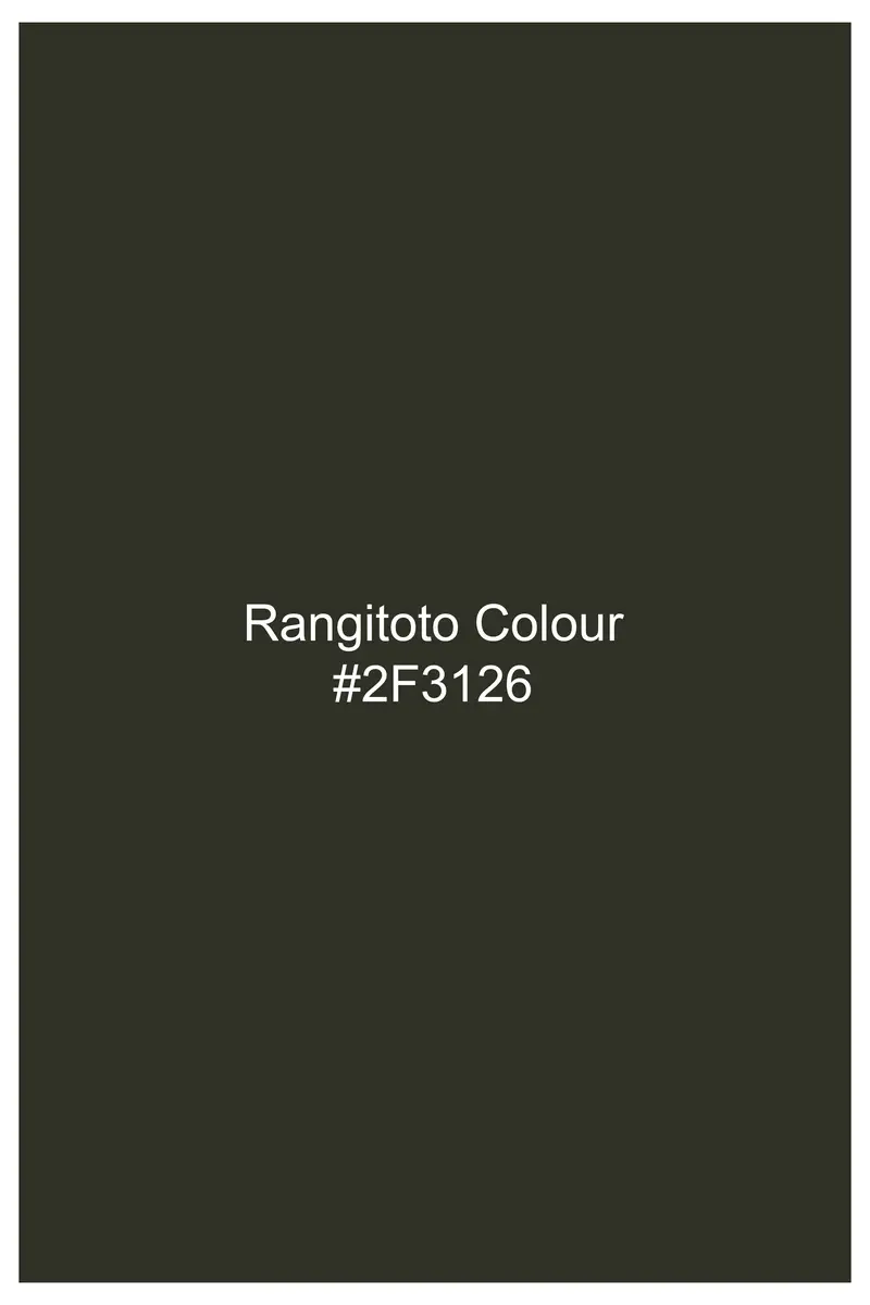 Rangitoto Green Two Tone Chambray Textured Premium Cotton Shirt 8