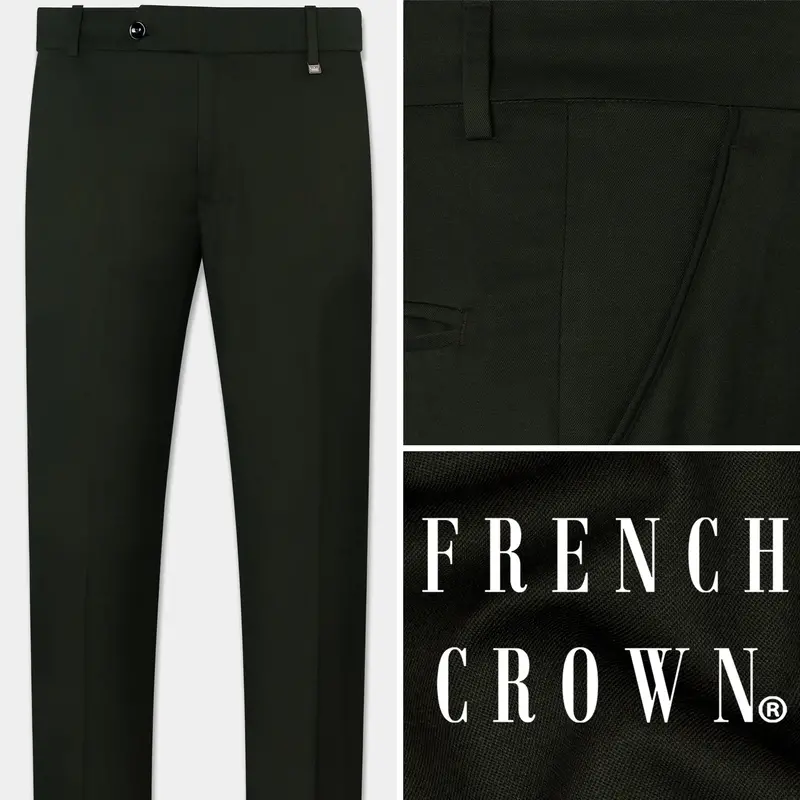 Rangoon Green Wool Rich Pant 1