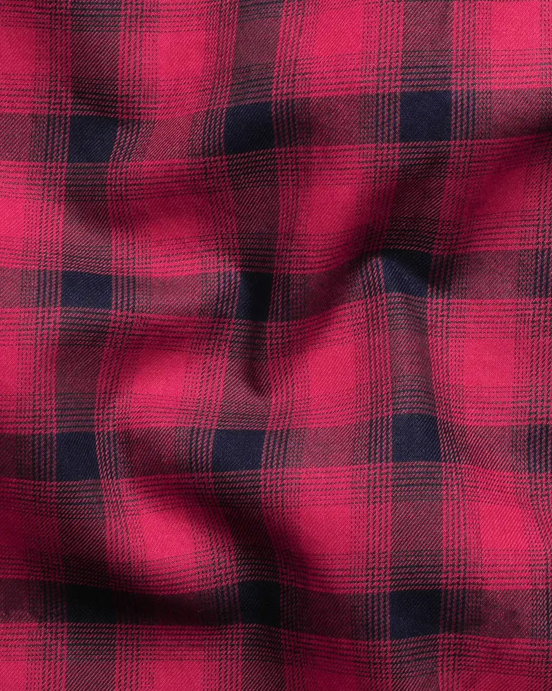Raspberry Plaid Premium Cotton Winter Shirt 2