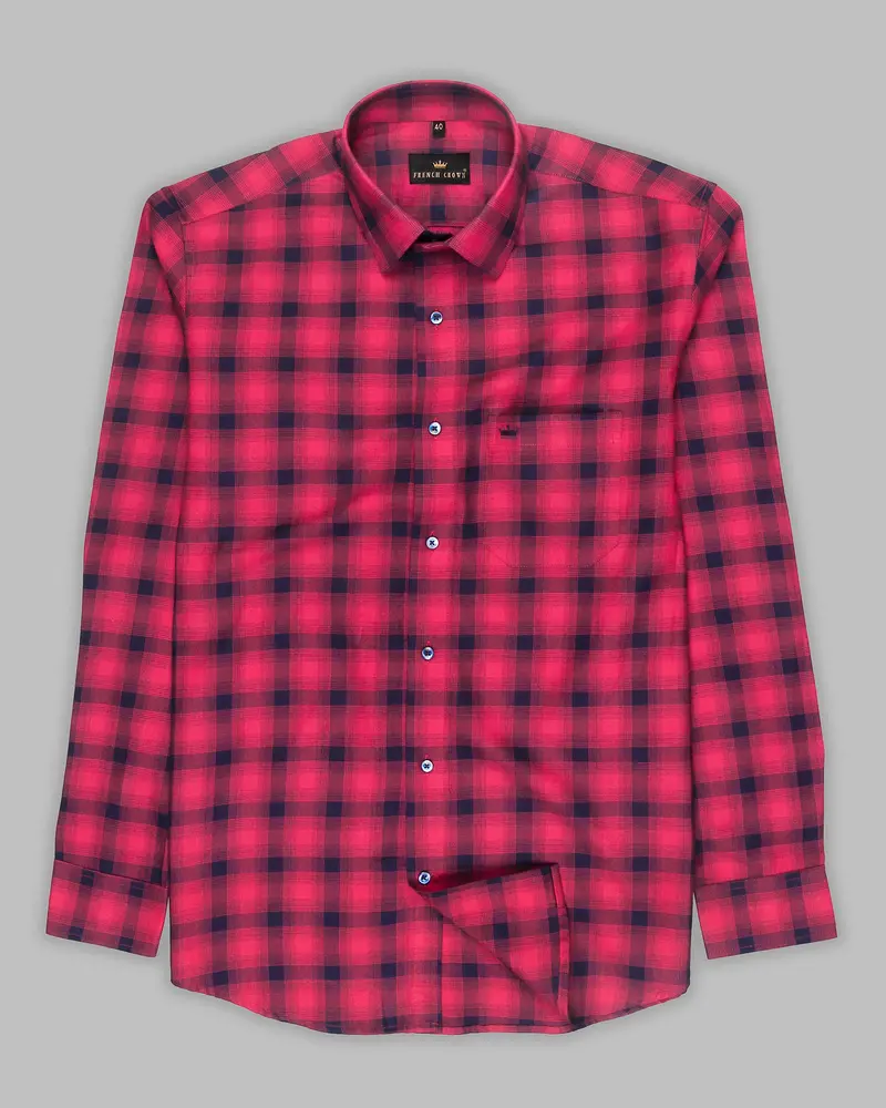 Raspberry Plaid Premium Cotton Winter Shirt 5