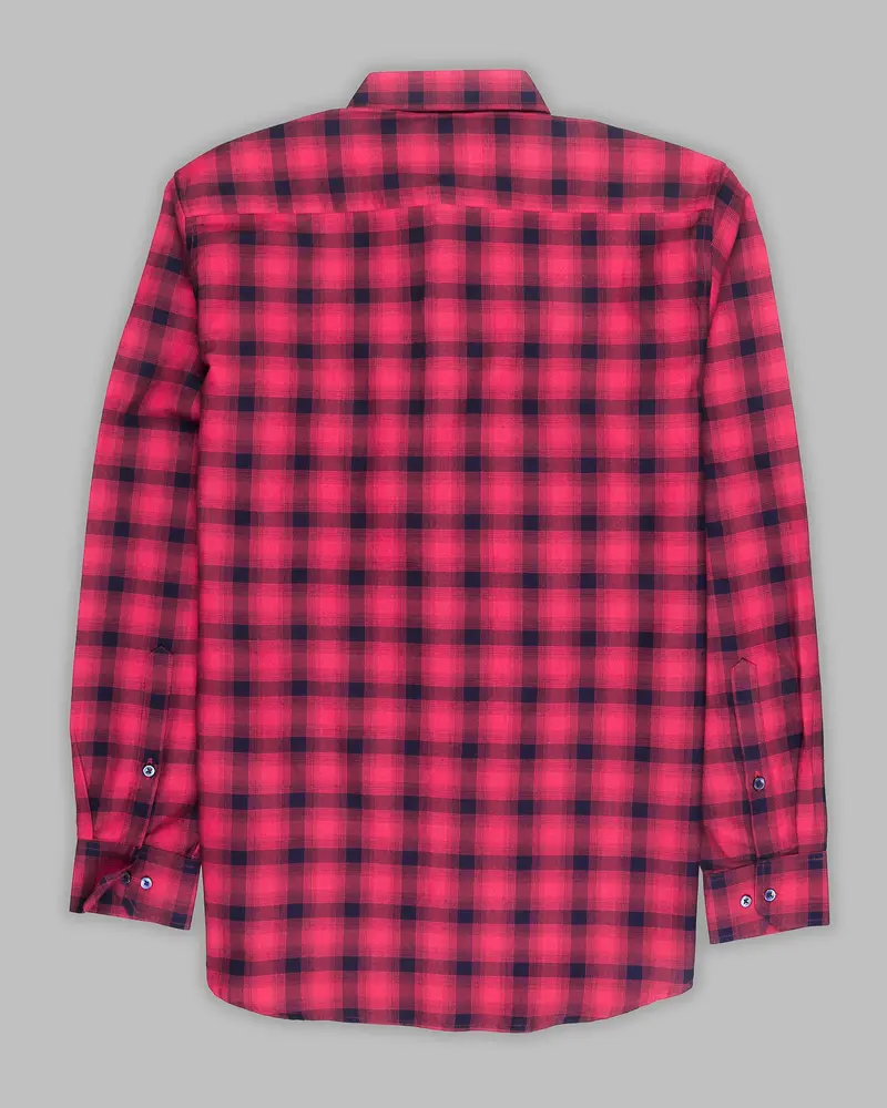 Raspberry Plaid Premium Cotton Winter Shirt 6