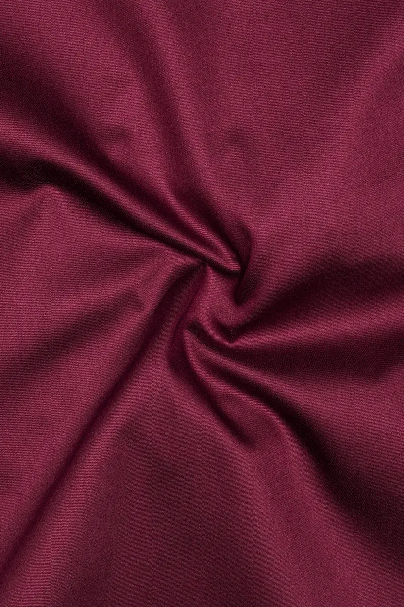 Raspberry-Wine Berry Solid Maroon Subtle Sheen Super Soft Premium Cotton Dress Shirt 3