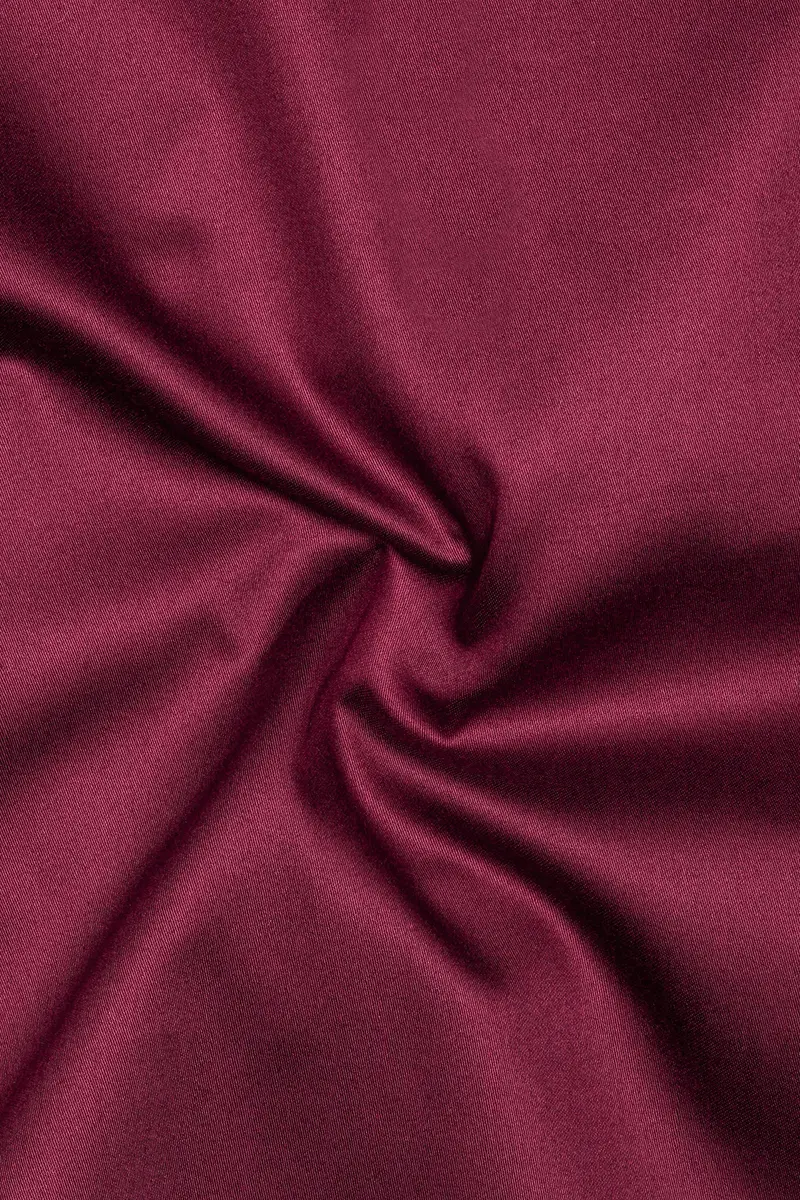 Raspberry-Wine Berry Solid Maroon Subtle Sheen Super Soft Premium Cotton Tuxedo Shirt 3