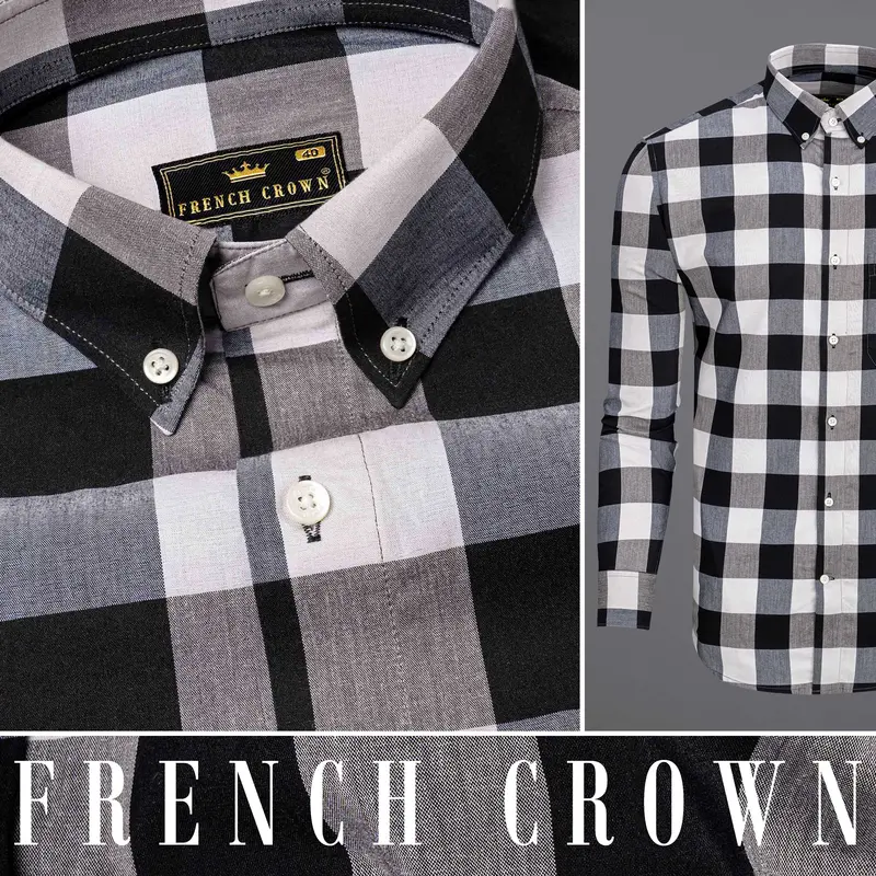 Raven With Jade Black Plaid Premium Cotton Shirt 10