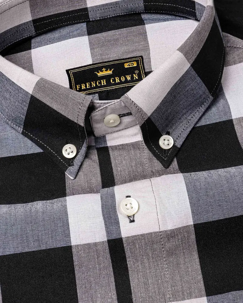 Raven With Jade Black Plaid Premium Cotton Shirt 2