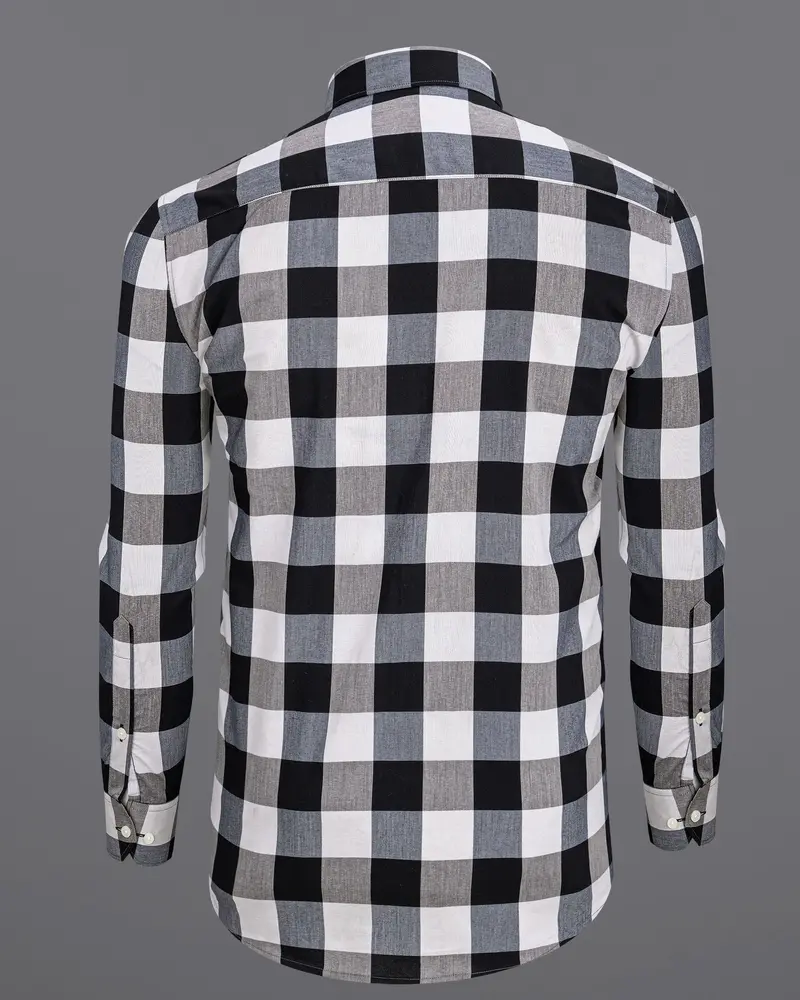 Raven With Jade Black Plaid Premium Cotton Shirt 7